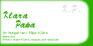 klara papa business card
